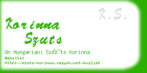 korinna szuts business card